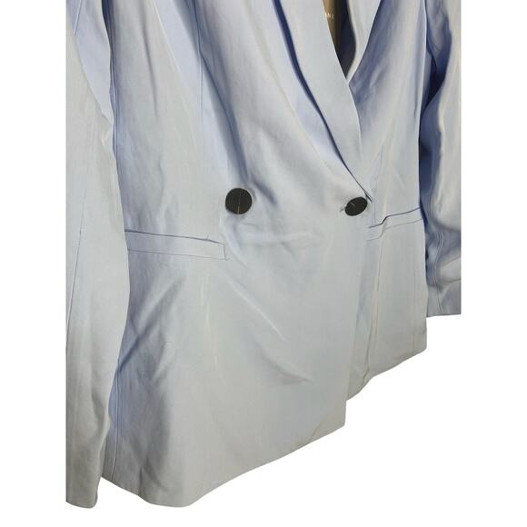 Everlane Drapey Blazer Double Breasted Padded Shoulder Oversized Corpcore Sz 2 - Picture 5 of 11